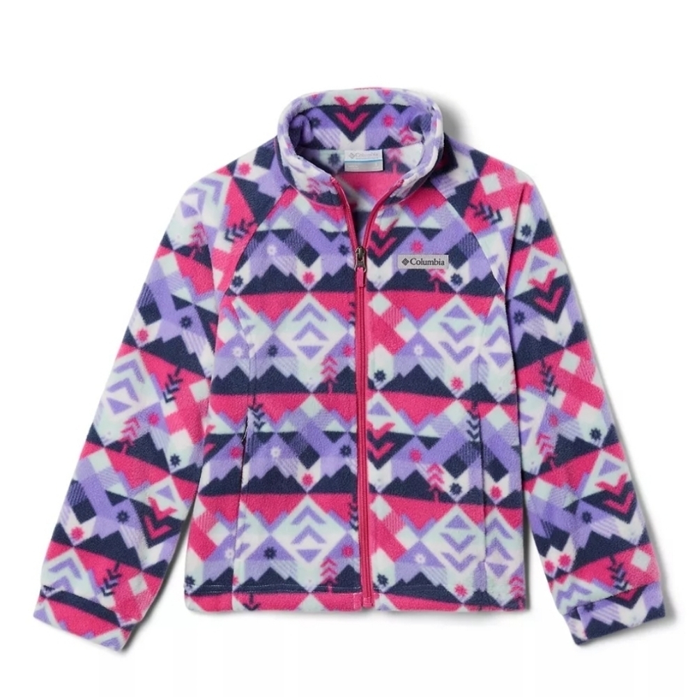 Columbia Big Girls Benton Springs Geometrical Aztec Printed Fleece Jacket SZ XL